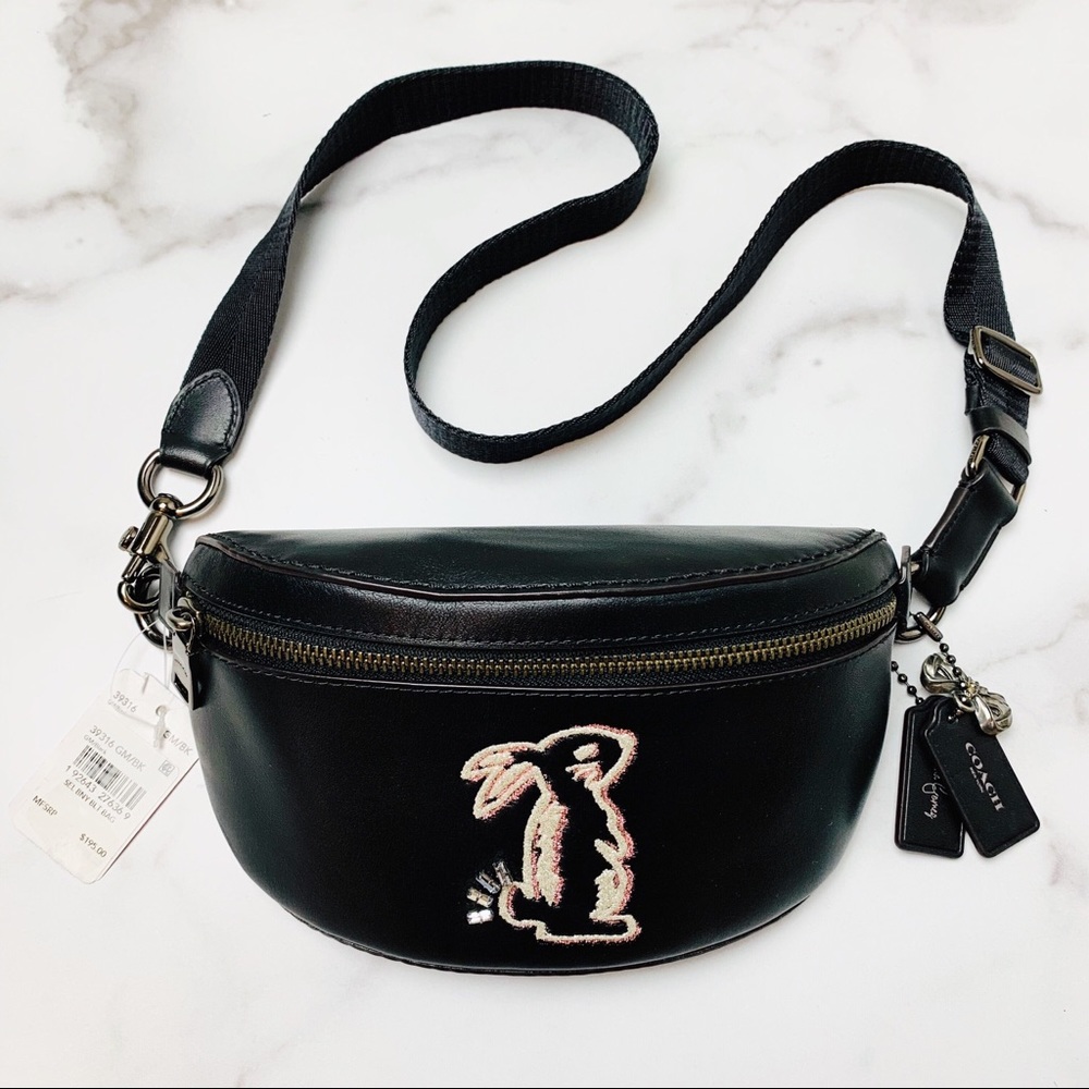 Coach 1941 x Selena Gomez Leather Bunny Belt Bag